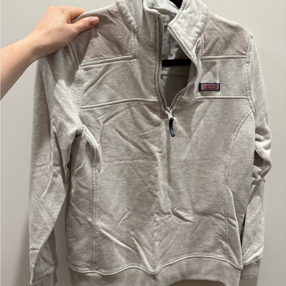 Vineyard Vines Gray Quarter-Zip Sweatshirt